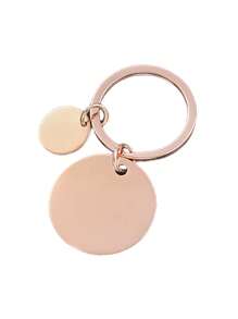 Customizable Stainless Steel Round Keychain With Laser Engraved Keyring And Key Holder, Portable Personalized Accessory, Personalized Engraved Gift - Multicolor - View 10