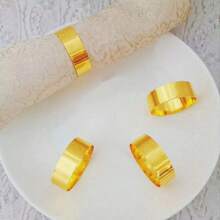 4 件金属餐巾环，酒店餐巾夹，家庭厨房和餐桌装饰环，适合节日、派对、生日、婚礼、正式晚宴、圣诞节和日常装饰，各种风格 - 餐巾圈4個 - 查看 9