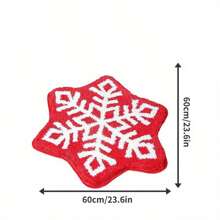 1 Piece Of 60 * 60cm Snowflake Pattern Floor Mat, Creative Cute Polyester Bath Mat, For Home Decor Christmas  Christmas Decor  Christmas Decorations Christmas Decoration Room Decor - Multicolor - View 8