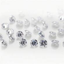 1 PC 20 Chiếc Morganite Tinh Tế Rời Kim Cương Tròn Cắt 0.8-1.2 Mm Kích Thước VVS Rõ Ràng Siêu Trắng D Màu Chất Lượng Cao khảm Tùy Chỉnh Trang Sức Làm - Màu D siêu trắng - Xem 2