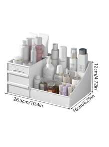 1 Stück Schubladentyp Make-up Organizer, Schreibtisch Kosmetikhalter für Studentenwohnheime, Lippenstift & Hautpflege Aufbewahrungsregal für den Schulstart
