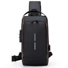Men's Waterproof Crossbody Shoulder Bag Backpack - 鏽棕色 - 查看 5