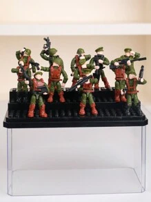 Figuras de bloques de construcción militares - Set de 12 modelos en miniatura, perfectos para la construcción de escenas, juguetes en bolsas ciegas al azar