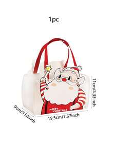 1 túi quà Giáng sinh Túi xách ông già Noel di động có quai xách Túi đựng đồ Giáng sinh Túi đựng quà cho ngày lễ - Trong sáng - Xem 3