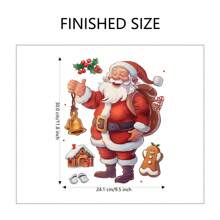 1PC Merry Wall Stickers, DIY Peel And Stick Glass Window Decals Cartoon Santa Claus Wall Decal For Restaurant Bedroom Living Room Party Decor Supplies,Stickers,Wall Decal, Vinyl Decal For Home Decorations,Spring Decoration Items Refresh Your Home,Rama Decoration Stickers
