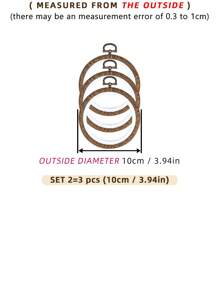 3 chiếc vòng thêu tay họa tiết vân gỗ cổ điển tự làm, chất liệu ABS & PVC chất lượng cao, bền & chống vỡ, móc kim loại để treo, có 7 kích cỡ, thích hợp cho Halloween, Giáng sinh, mặt dây chuyền điện thoại, đồ trang trí túi xách, phụ kiện tóc, đồ trang trí để bàn, mặt dây chuyền xe hơi - màu nâu - Xem 16