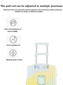 Wytrzymała walizka o dużej pojemności 20/22/24/26 cali, pomieści ponad 30% portów USB, wyposażona w ciche, uniwersalne kółka z haczykami i blokadę antykradzieżową TSA. Walizka dla dziewcząt może być prezentem dla uczniów. Torba podróżna wykonana z poliwęglanu, która uwalnia ręce i jest odpowiednia dla rodzin i młodzieży. Torba podróżna na przybory szkolne z haczykiem na kubek, wisząca torba w kolorze tęczowego gradientu, modna torba promocyjna na akcesoria szkolne. Akcesoria szkolne. - Wielokolorowe - Zobacz 10