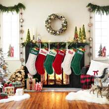1pc Custom Stocking, 18"Large Personalized Stockings With Embroidered Name, Holiday And Family Stocking For Fireplace Party Decoration, Valentine's Day, Valentine's Day Decor Gifts Birthday Graduation,Home & Living,Haunt Your Home,Souvenirs,Reusable,Adorable,High-Quality