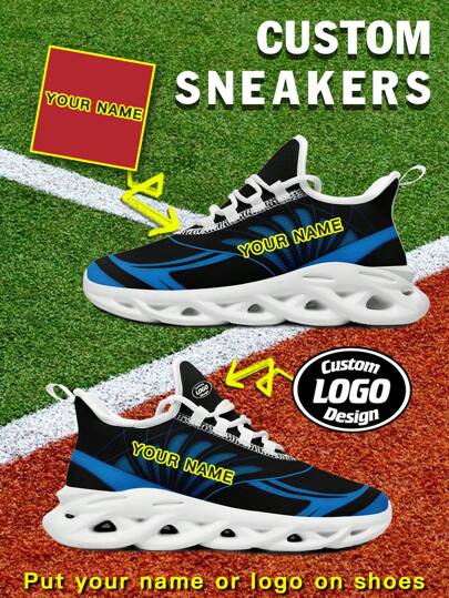1 Pair Carolina Baseball Custom Sneaker, Personalized Name Running Shoes, Custom Blade Sneakers, Personalized Gift Low Top Running Shoes, Name Sneakers, Personalized Running Shoes For Women And Men, Personalized Sports And Casual Shoes, Gift For Mom/Dad/Her/Him/Girlfriend/Boyfriend/Wife/Husband/Friend