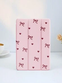 1 pezzo Custodia protettiva piatta con disegno a farfalla e cuore, compatibile con iPad 10.2", iPad Pro 11" 2021/2020/10a gen, iPad Mini 4/5/6, Galaxy Tab A8 10.5" 2022, Matepad 10.4/Tab, , con slot per la penna, anti-caduta, custodia con supporto per tablet - Multicolore - Visualizzare 3