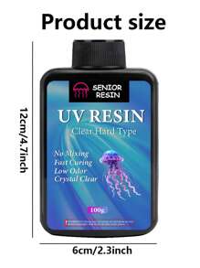 500g/100g UV Resin, Low Viscosity Transparent Thin UV Resin Kit, Quick Curing And Low Shrinkage UV Epoxy Resin, For Crafts, Casting, UV Resin Molds