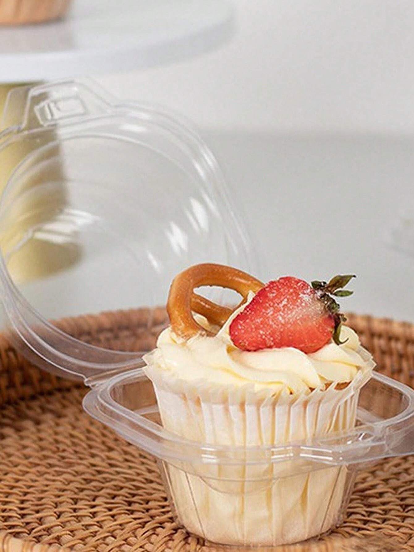Disposable Paper Cupcake Holders, Clear Plastic Cupcake Stand