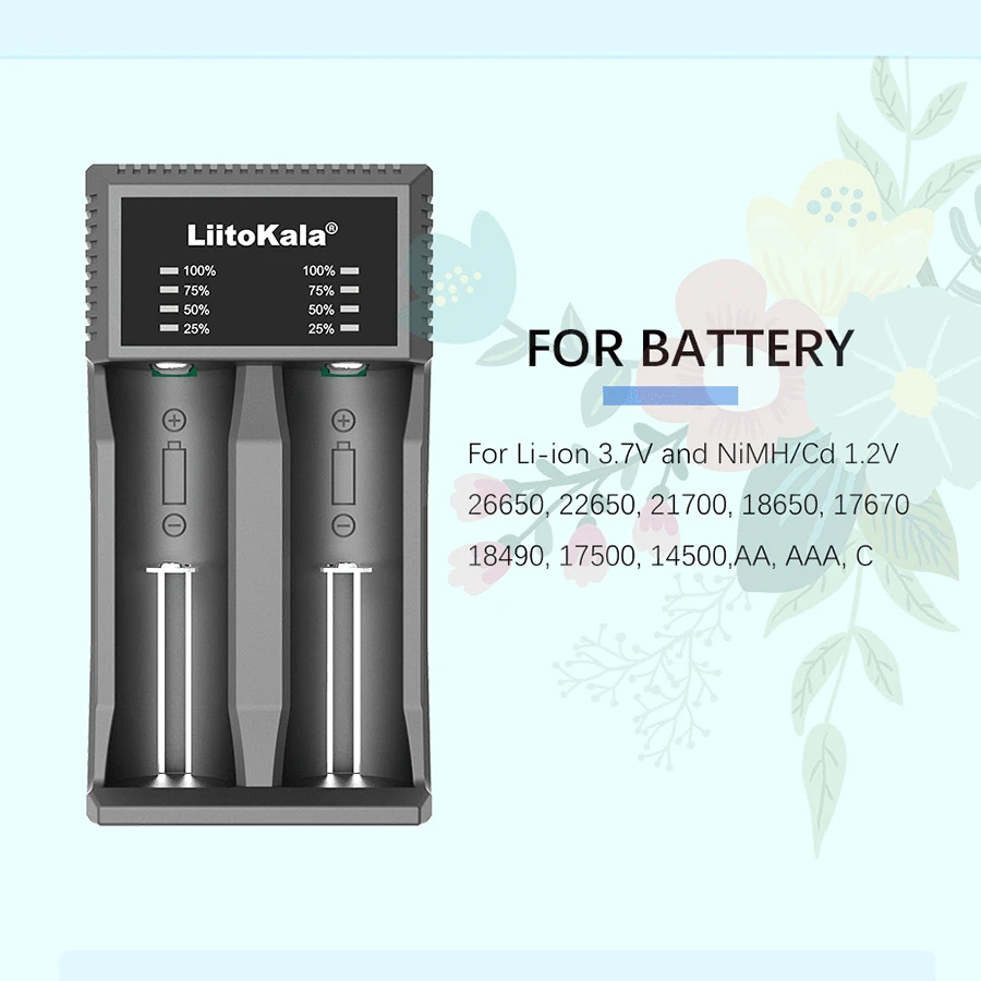 LiitoKala LiitoKala LiiC2 3.7V Rechargeable Battery Charger Suitable