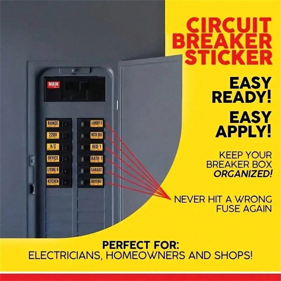 129pcs/Set, Electrical Box Panel Labels, Circuit Breaker Catalog Labels