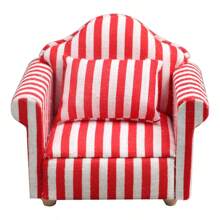 1:12 Dollhouse Miniature Living Room Furniture Set - 3pcs White Fabric Sofa With 4 Pillows, Doll House Sofa, Micro Scenery Decor, Reclining Loveseat, White Decorative, Doll Furniture, Cute Small Sofa, Exquisite Small Sofa Pendant, Miniature Toy Furniture, Suitable As A Gift
