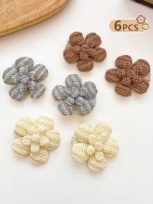 6/12 chiếc kẹp tóc hoa và bướm các loại, quà tặng cho bé gái - Nhiều màu - Xem 6