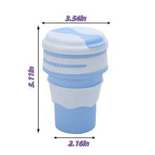1pc Silicone Foldable Coffee Cup, Heat Resistant Portable Retractable Water Cup For Office, Travel