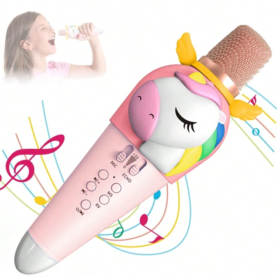 Micro không dây karaoke có đèn LED Micro cầm tay cho trẻ em Quà tặng tuyệt vời Đồ chơi cho trẻ em Bé gái Bé trai Trẻ em Sinh nhật Tiệc Giáng sinh - ZSK-YS-331 - Xem 1