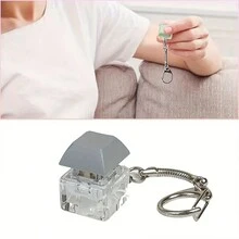 1 件减压按钮钥匙扣玩具，独特设计按钮减压玩具，生日礼物，复活节礼物，圣诞节礼物，节日礼物，减压玩具 - 彩色 - 查看 2