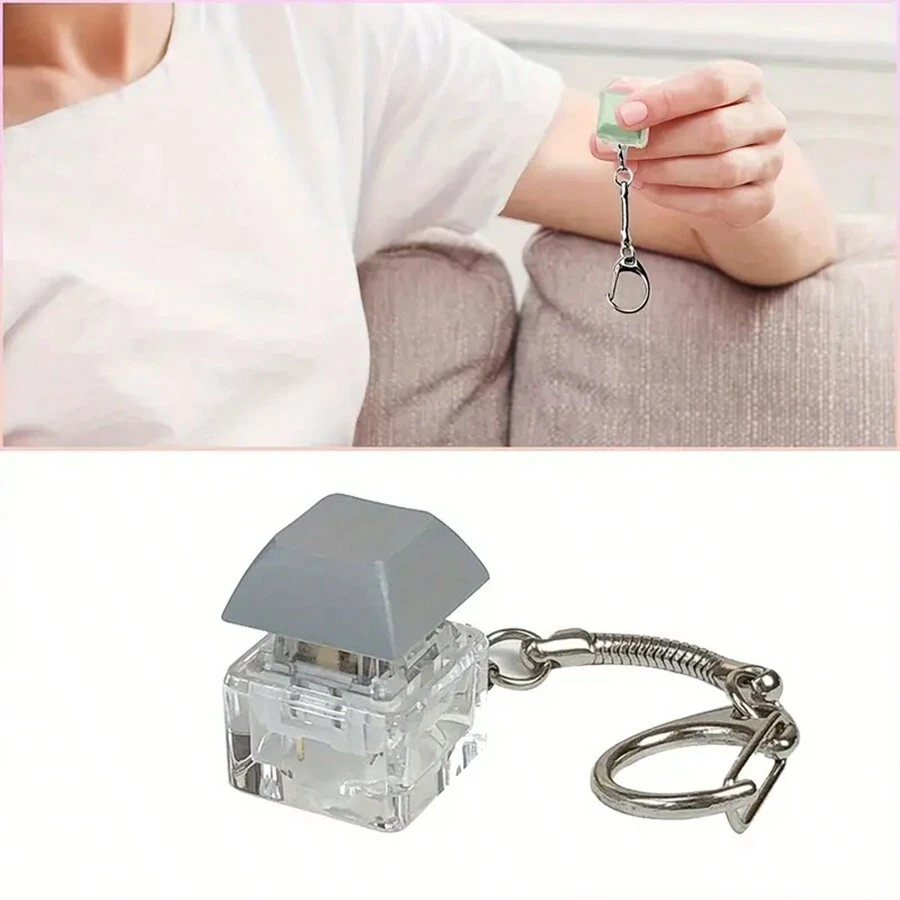 1 件减压按钮钥匙扣玩具，独特设计按钮减压玩具，生日礼物，复活节礼物，圣诞节礼物，节日礼物，减压玩具