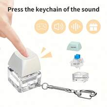 1 件减压按钮钥匙扣玩具，独特设计按钮减压玩具，生日礼物，复活节礼物，圣诞节礼物，节日礼物，减压玩具 - 彩色 - 查看 5