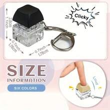 1 件减压按钮钥匙扣玩具，独特设计按钮减压玩具，生日礼物，复活节礼物，圣诞节礼物，节日礼物，减压玩具 - 彩色 - 查看 8