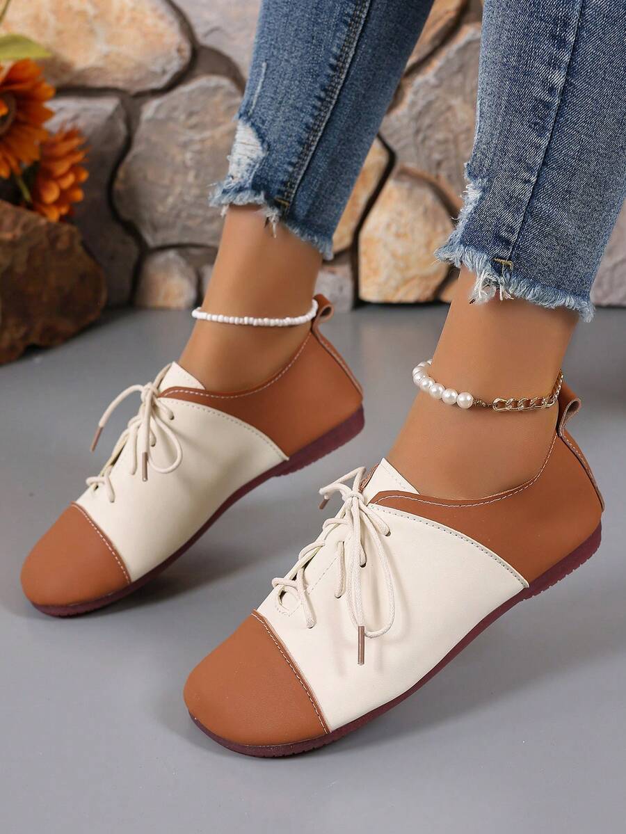 Women's SlipOn Flats Comfortable Faux Cover Sneakers With Round Toe