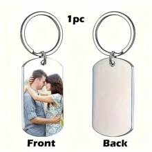 Customized 1pc Personalized Keychain - Double Sided Printing With Your Own Photo. Suitable For Family, Parents, Relatives, Schoolmates, Friends, Colleagues, Or Pet Tags,Engraved,Durable,Stainless,Colorful,Cute,Adorable,Funny,Kawaii,Y2K,Stylish,Unisex,Casual,Custom,Personalized,Unique,Customized,Ideal Gifts For Him,Ideal Gifts For Her,Her,Boyfriend,Girlfriend,Family,Friends,For Anniversaries,For Valentine's Day,For Mother's Day,For Birthdays,For Day,For Father's Day,For Graduation,For Weddings,For Housewarming - Multicolor - View 4