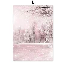 1pc Hồng Giáng sinh mùa đông tuyết Santa Chalet nghệ thuật tường Canvas vẽ tranh Bắc Âu áp phích và bản in hình ảnh tường cho phòng ngủ trang trí nhà không có khung - Nhiều màu - Xem 29