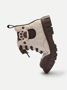 Balabala 儿童靴子 女童复古中筒靴，2024 年时尚多功能冬靴 - 棕色 - 查看 6