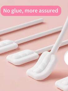 30pcs Individual Wrapped Gum-Free Newborn Baby Oral Care Cleaner, Disposable Gauze Material Wavy Brush Head For Cleaning Baby's Oral Cavity & Tongue Coating