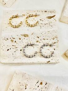 Proste kolczyki koła ze stali nierdzewnej Creole, do codziennego noszenia