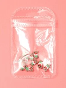 10 件树脂圣诞鹿饰品，魅力立体指甲吊坠，小装饰合金件适合美甲，DIY 指甲树脂艺术饰品 - 彩色 - 查看 8