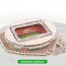 Football Stadium Puzzles For Kids, Emirates Stadium Puzzles, 3D Boys And Girls Puzzles, 3D Stereoscopic Football Stadium Model, Kids Adults Thinking Enlightenment Puzzle, Gifts For Boys, Men And Boys Ages 8 And Up, Educational Toys For Kids, 105 Pieces - 黑與白 - 查看 6