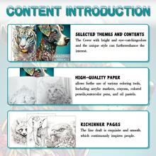 1 Book Of Amazing Animal Coloring Book For Adult , Women ,Men And Teens - With 32 Pages Coloring Images - Art Supplies For Stress Relief , Relaxing , Reflecting And Decompressing - Ideal Christmas Gift Back To School,Mother's Day,Mom's Gift,Back To School,School Supplies