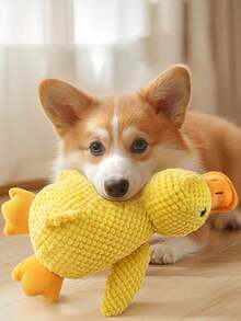 1 Đồ chơi thú cưng hình con vịt nhồi bông để chơi tương tác, không nên nhai, phù hợp với chó cỡ trung bình/nhỏ - Nhiều màu - Xem 2