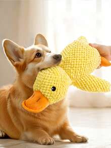 1 Đồ chơi thú cưng hình con vịt nhồi bông để chơi tương tác, không nên nhai, phù hợp với chó cỡ trung bình/nhỏ - Nhiều màu - Xem 3