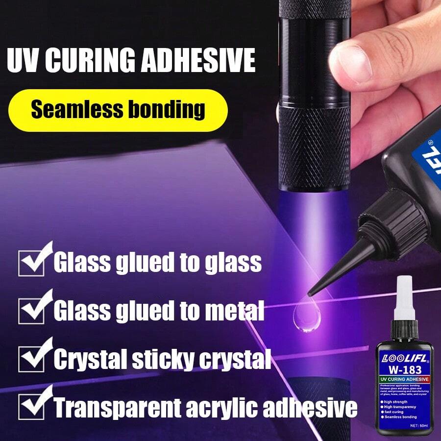 50ml Glass Glue UV Sealant Adhesive For Metal Crystal DIY Crafts