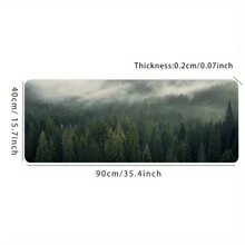 Forest Green Mouse Pad Aesthetic Design Keyboard Mat Large E-Sport Mouse Pads Rubber Stitched Edge 35.4x15.7 Inch Computer Mats For Desktop Perfect Gifts For Friends Back To School Gaming Mouse Pad Desk Accessories Office Supplies Office Office Desk Accessories Mousepad Mouse Pad For Desk - Multicolor - View 8