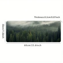 Forest Green Mouse Pad Aesthetic Design Keyboard Mat Large E-Sport Mouse Pads Rubber Stitched Edge 35.4x15.7 Inch Computer Mats For Desktop Perfect Gifts For Friends Back To School Gaming Mouse Pad Desk Accessories Office Supplies Office Office Desk Accessories Mousepad Mouse Pad For Desk - Multicolor - View 6