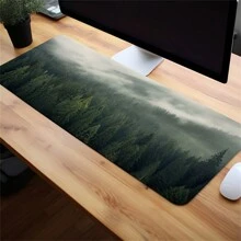 Forest Green Mouse Pad Aesthetic Design Keyboard Mat Large E-Sport Mouse Pads Rubber Stitched Edge 35.4x15.7 Inch Computer Mats For Desktop Perfect Gifts For Friends Back To School Gaming Mouse Pad Desk Accessories Office Supplies Office Office Desk Accessories Mousepad Mouse Pad For Desk - Multicolor - View 5