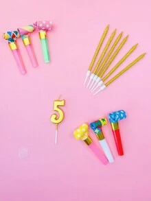 1 bộ Nến sinh nhật đánh số bằng vàng và bạc, Nến số tiệc/năm mới 0-9, Nến bánh, Trang trí phòng, Quà tặng - Nhiều màu - Xem 20