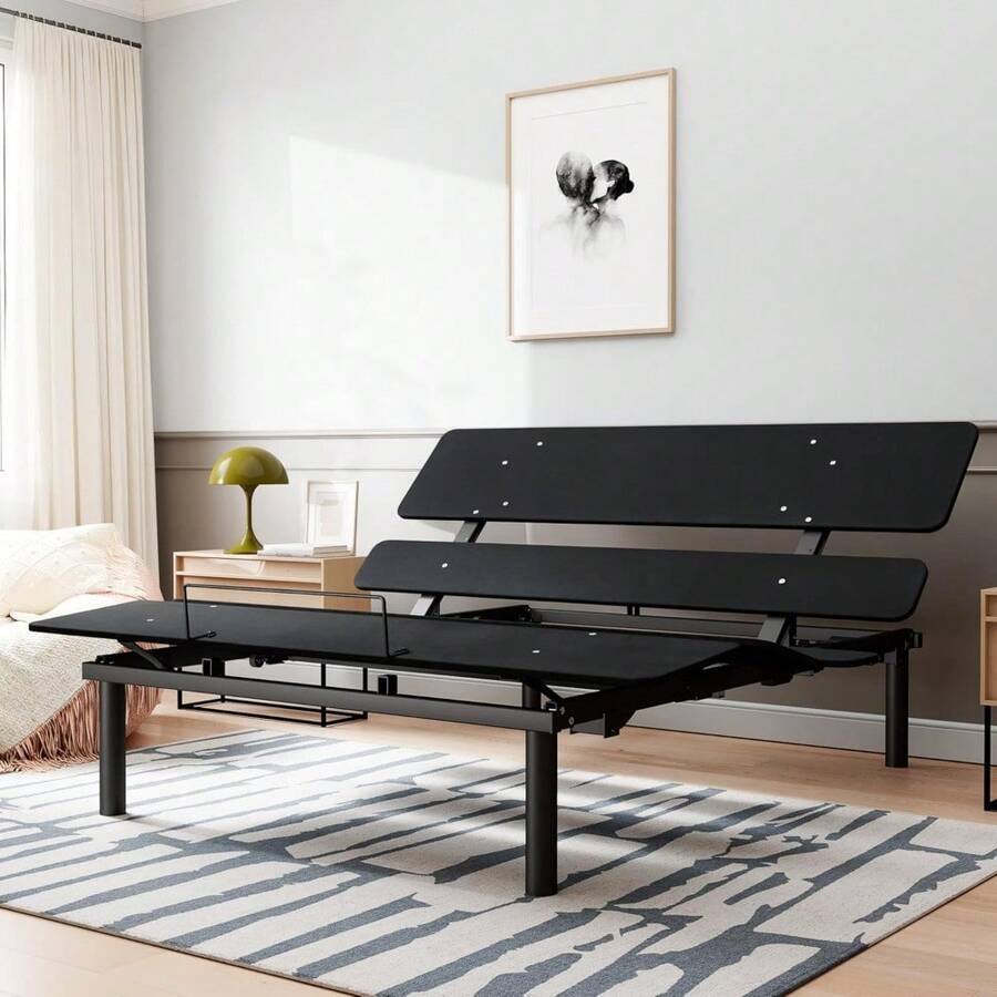 Electric Ergonomic Adjustable Bed Base Queen Size, Independent Head And