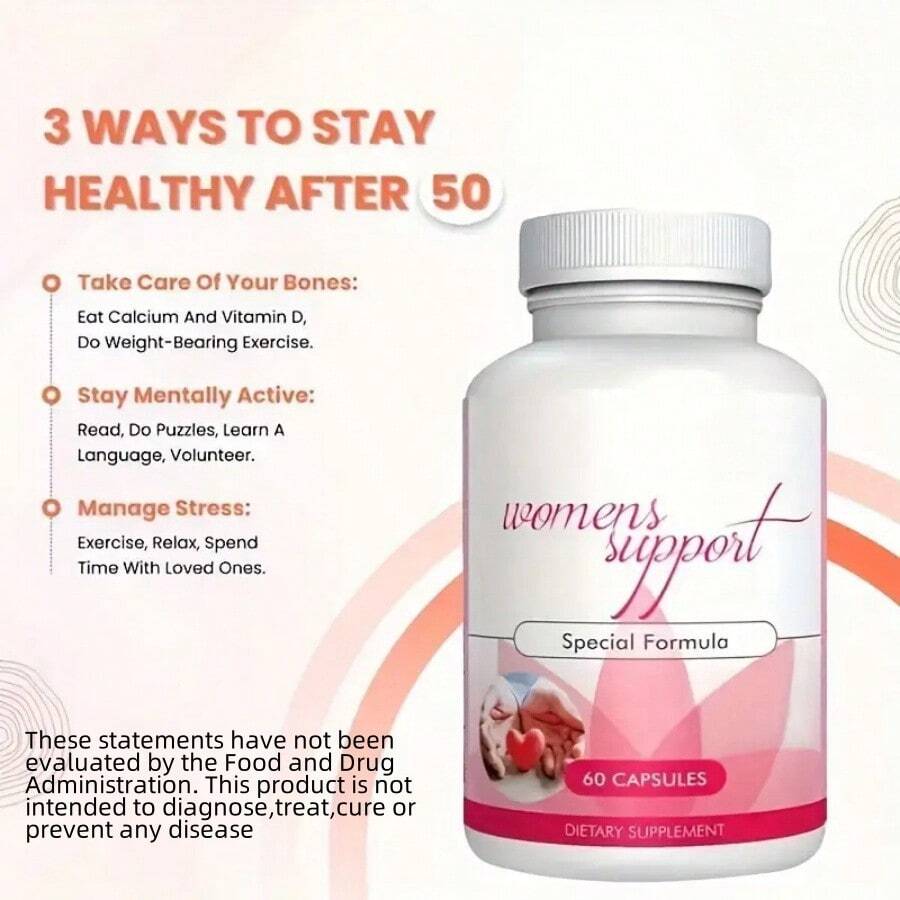 Women's Support Menopause Vitamin 60 Capsules Per Bottle Natural