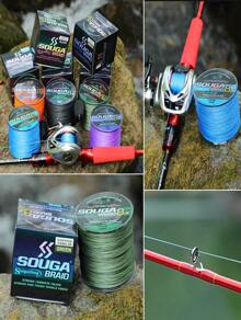 SOUGAYILANG 8-Strand  328YDS   PE Braided Fishing Line,Abrasion Resistent Multifilament 10-100LB Fishing Line ,For Saltwater And Freshwater - Màu xanh lam - Xem 9