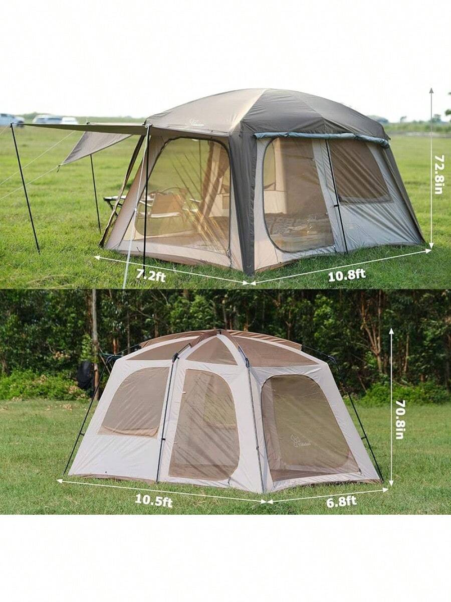 Vidalido 46 Person Camping Tent With 3 Door 2 Room Large Family Cabin