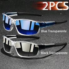 WSZ Retro Cycling Fishing Unisex Sports Fashion Glasses, Plaid Pattern Sports Glasses, Luxury Brand Designer Fashion Glasses, Tropical Beach Resort Summer Colorful Shiny Material Elegant Aesthetic Beach Resort, Outdoor, Travel Decorative - F620 - View 23