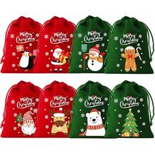 8 Pieces/Set Christmas Velvet Bag Christmas Gift Bag Christmas Eve Apple Bag Red Drawstring Candy Bag Christmas Bag;Birthday Present,Kraft Paper Bags,First Birthday,Christmas,Christmas Gifts,Christmas Gift Bags,Christmas Box Large,Pink Christmas Wrapping Paper,Gift Box Small