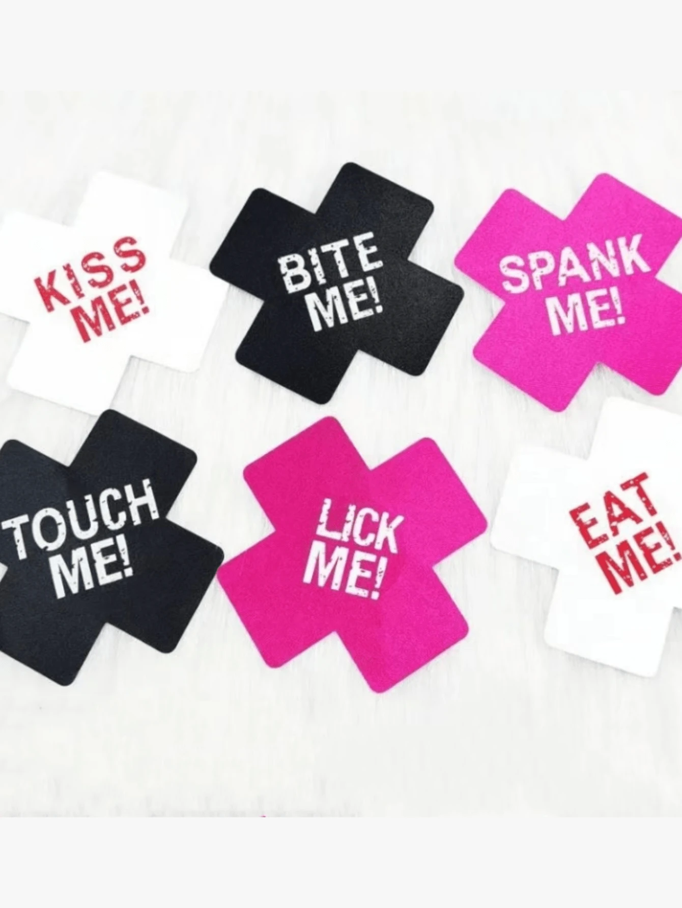 1 par de nuevas cubiertas para pezones que brillan en la oscuridad de Navidad/Halloween, pastillas respirables para el pecho, pegatinas de pezones impresas de un solo uso con diseño de cruz, cubiertas sexys para pezones para mujeres, para fiestas