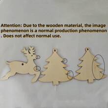 5/10/12pcs Wooden Crafts To Paint Tree Hanging Ornaments Unfinished Wood Cutouts Decoration DIY Crafts (Wooden Tree Cutouts) Best Gifts Birthday
